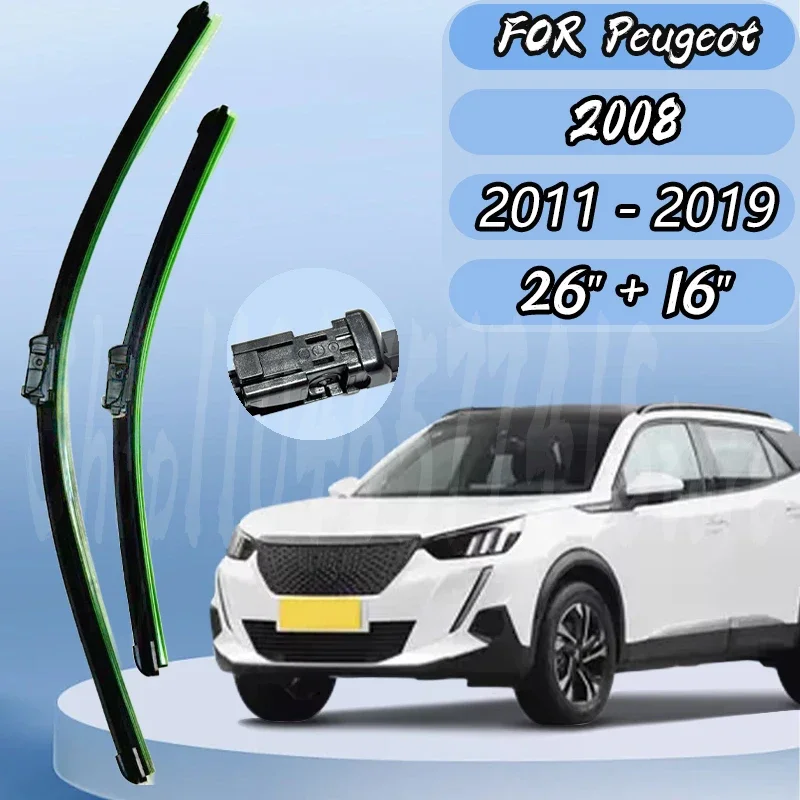 For Peugeot 2008 A94 2013 - 2018 Windshield Windscreen Window Brushes 26"+16" Front & Rear Wiper Blades Set Silent upgrade
For Peugeot 2008 A94 2013 - 2018 Windshield Windscreen Window Brushes 26"+16" Front & Rear Wiper Blades Set Silent upgrade