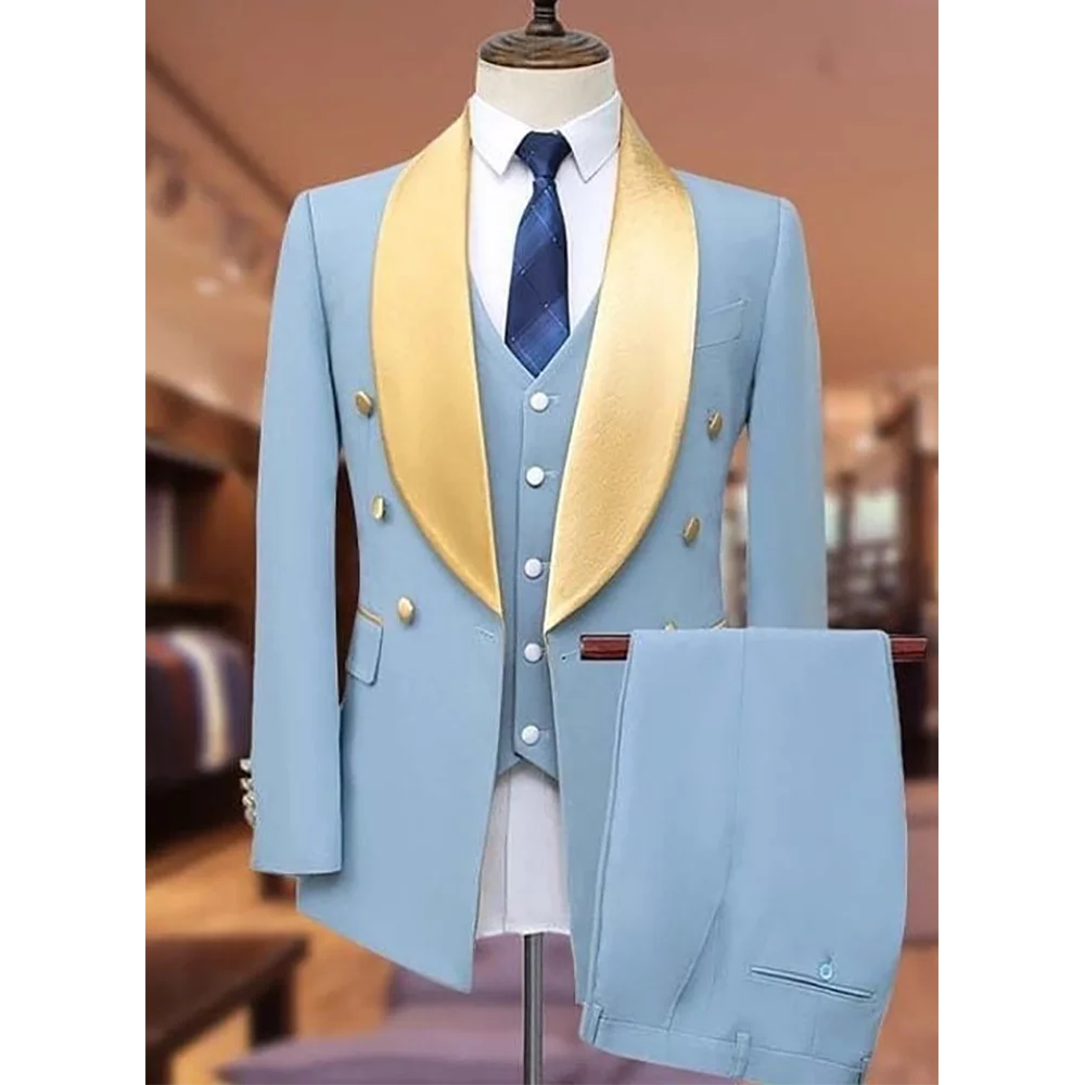 Elegant Men's Suits for Wedding Shawl Lapel Solid Color Slim Fit Three Piece Formal Occasion Business Casual Male Clothing
Elegant Men's Suits for Wedding Shawl Lapel Solid Color Slim Fit Three Piece Formal Occasion Business Casual Male Clothing