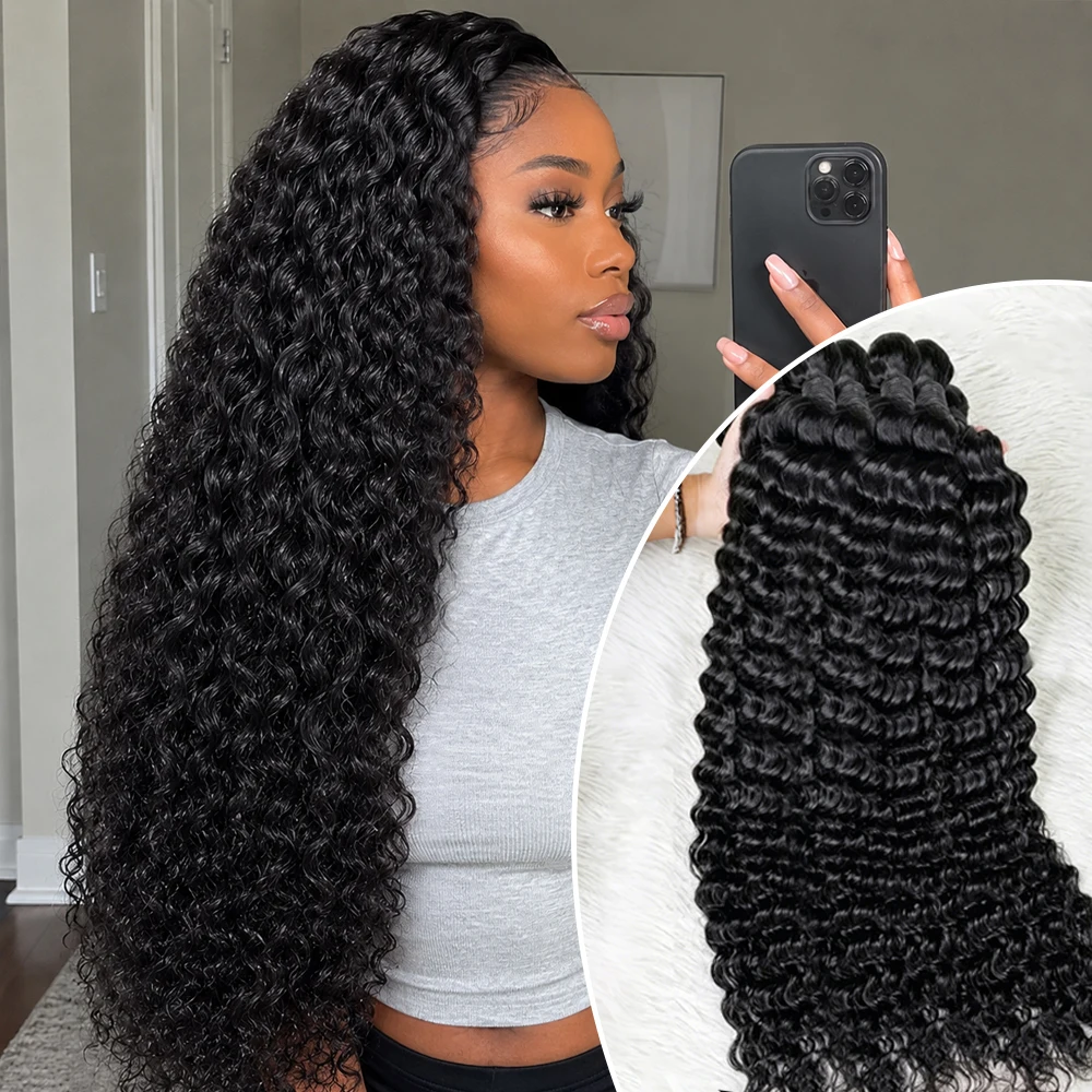 30 36 Inch Deep Wave Human Hair Bundles Curly Hair Weaving 12A Brazilian Raw Unprocessed Double Weft Virgin Hair Extension
30 36 Inch Deep Wave Human Hair Bundles Curly Hair Weaving 12A Brazilian Raw Unprocessed Double Weft Virgin Hair Extension