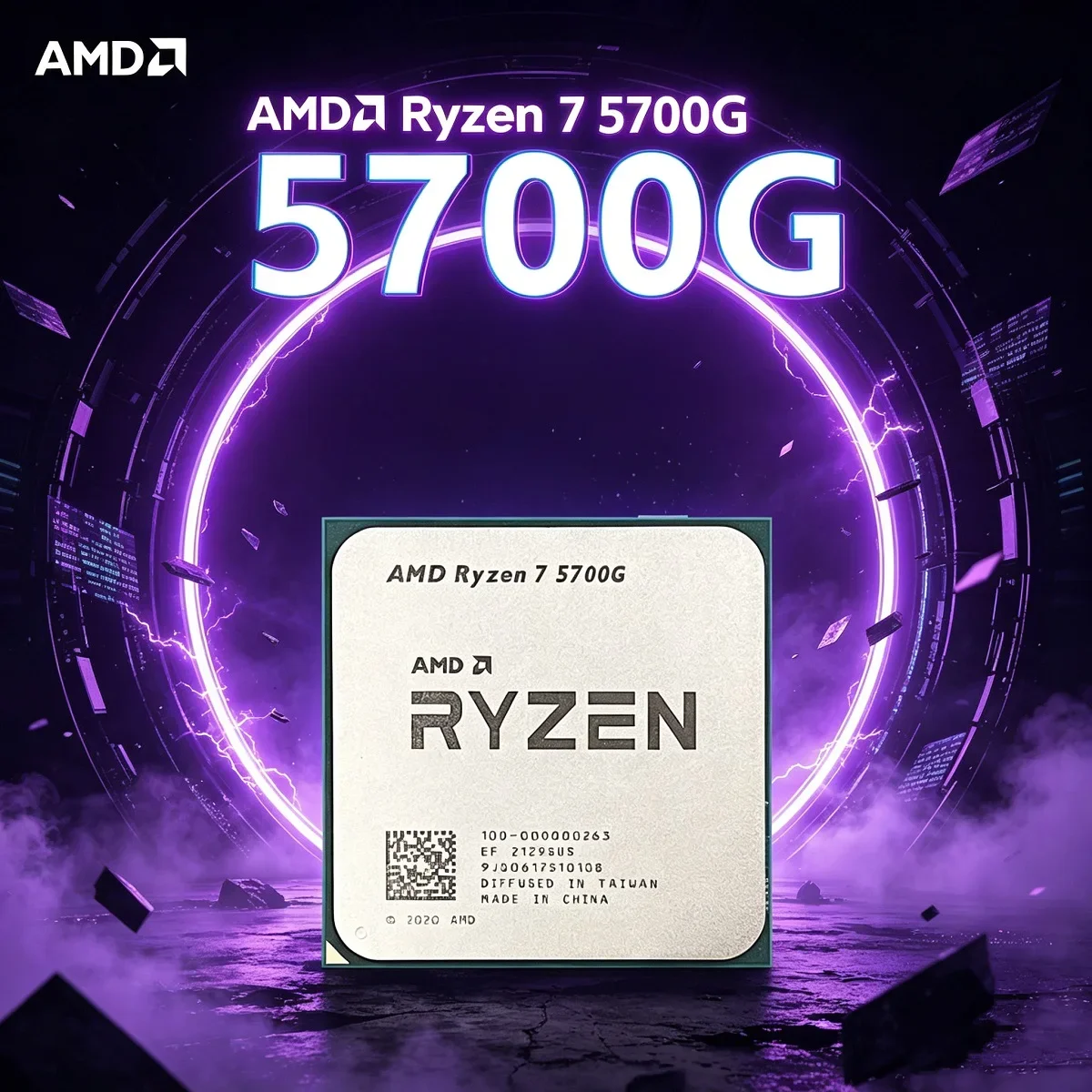 AMD Ryzen 7 5700G 16MB L3 Cache Desktop Processor R7 5700G 3.8GHz 8-Core 16-Thread DDR4 65W Socket AM4 No Fan
AMD Ryzen 7 5700G 16MB L3 Cache Desktop Processor R7 5700G 3.8GHz 8-Core 16-Thread DDR4 65W Socket AM4 No Fan