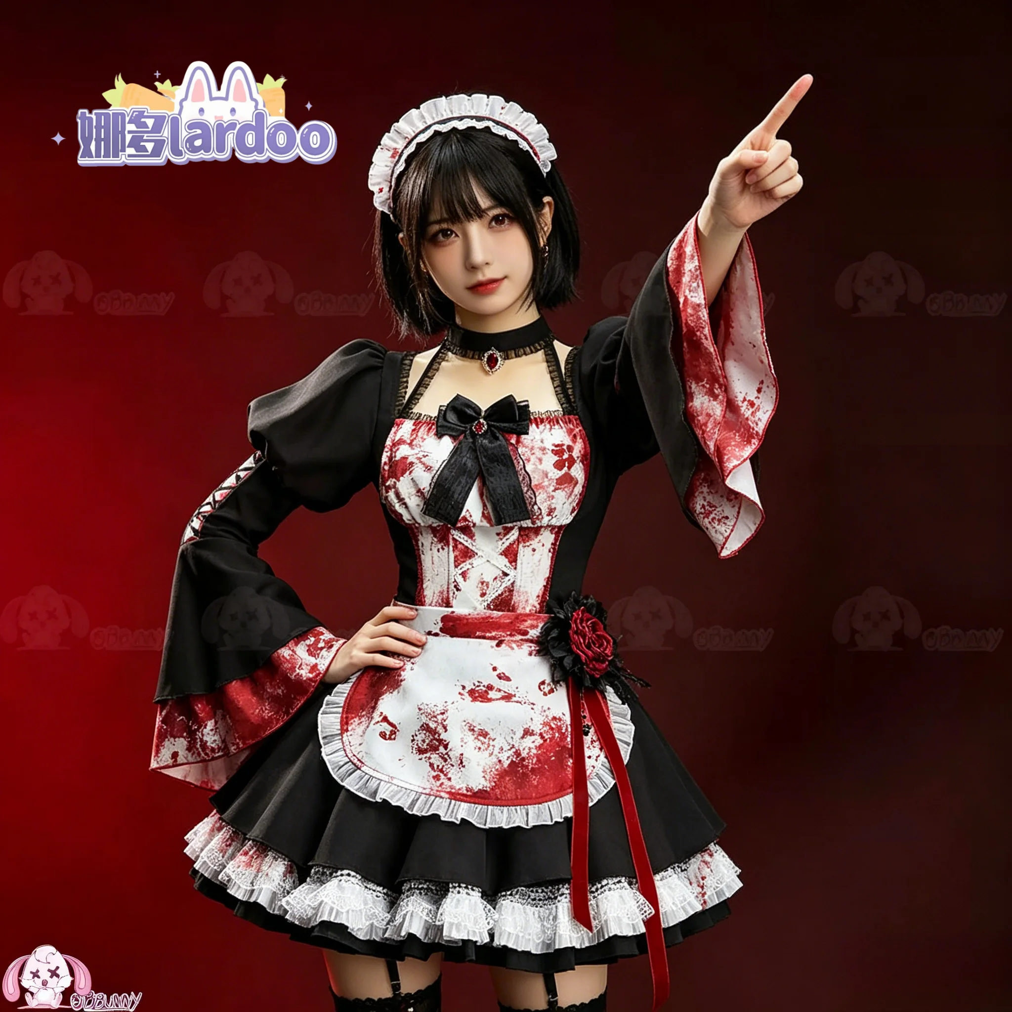 Original Gothic Lace Lolita Maid Dress, Rebellious Maid Halloween Cosplay Costume
Original Gothic Lace Lolita Maid Dress, Rebellious Maid Halloween Cosplay Costume
