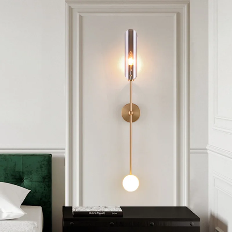 Postmodern wall light Nordic Led gold glass wall lamp Living Bedroom Creative Bedside Minimalist luxury bedroom decoration light
Postmodern wall light Nordic Led gold glass wall lamp Living Bedroom Creative Bedside Minimalist luxury bedroom decoration light