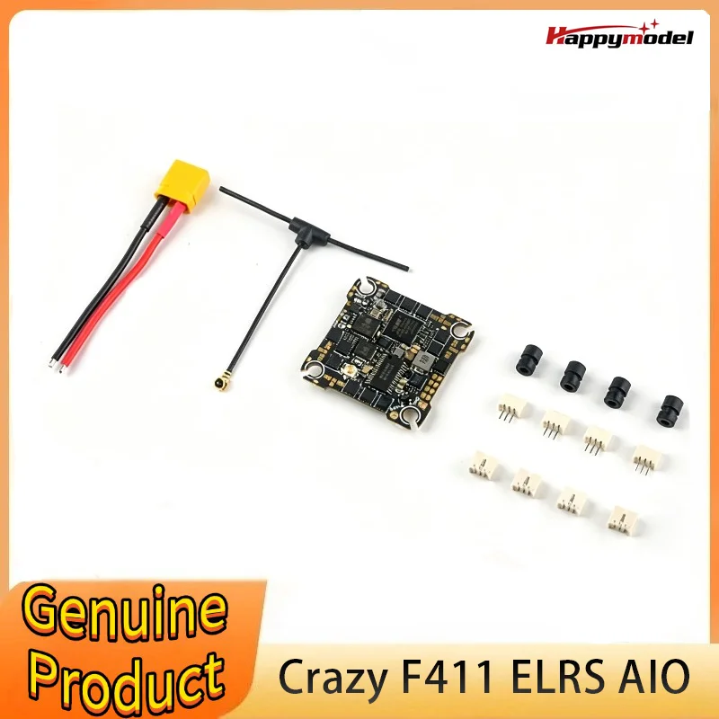 Happymodel CrazyF411 ELRS AIO 4in1 F411 Flight Controller Built-in UART 2.4G ELRS RX 20A ESC 2-4S for FPV Toothpick Drones
Happymodel CrazyF411 ELRS AIO 4in1 F411 Flight Controller Built-in UART 2.4G ELRS RX 20A ESC 2-4S for FPV Toothpick Drones
