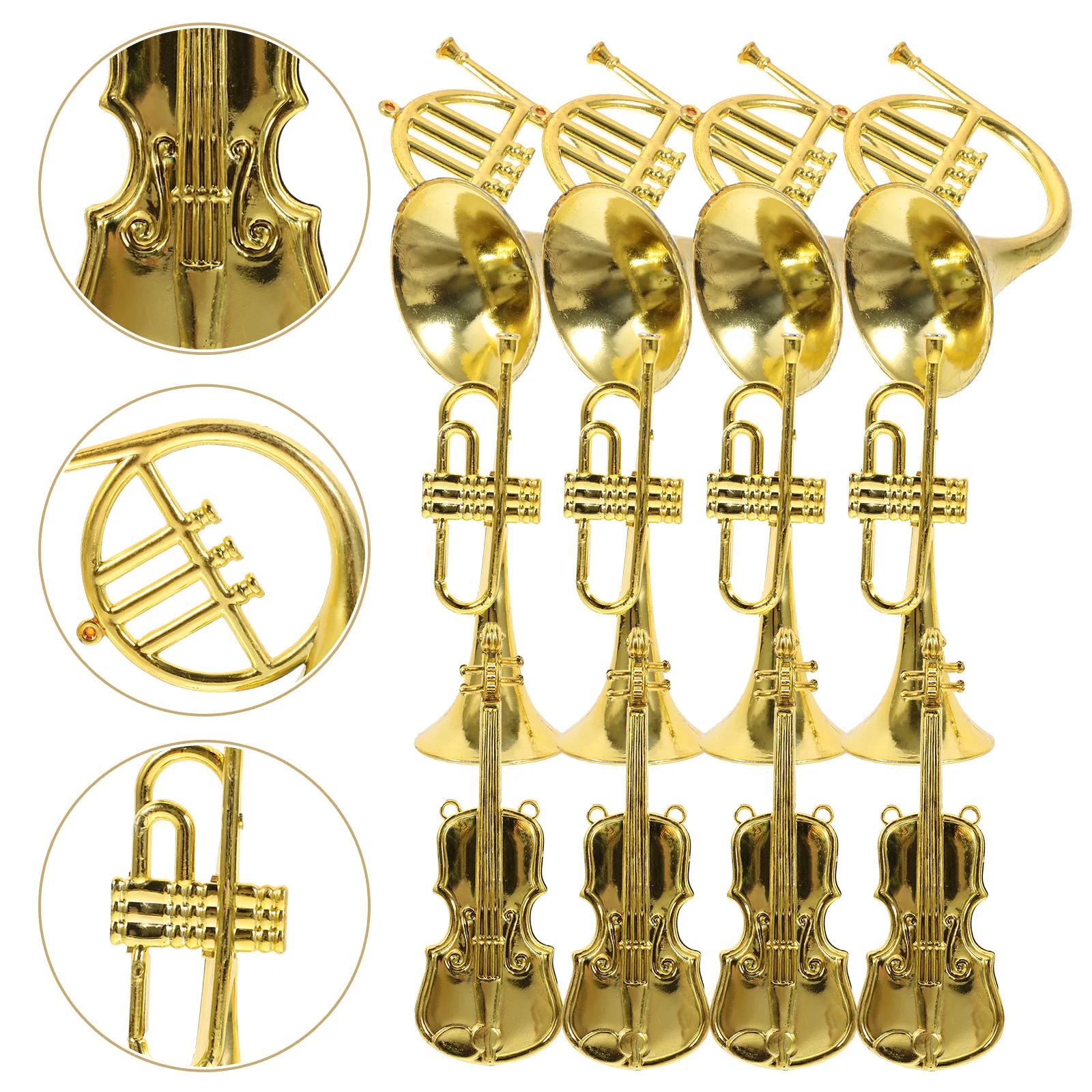 12 Pcs Golden Mini Instruments Ornaments 12 5 Trumpets Violins ABS Craft Christmas Tree Decor Accessories Music House
12 Pcs Golden Mini Instruments Ornaments 12 5 Trumpets Violins ABS Craft Christmas Tree Decor Accessories Music House