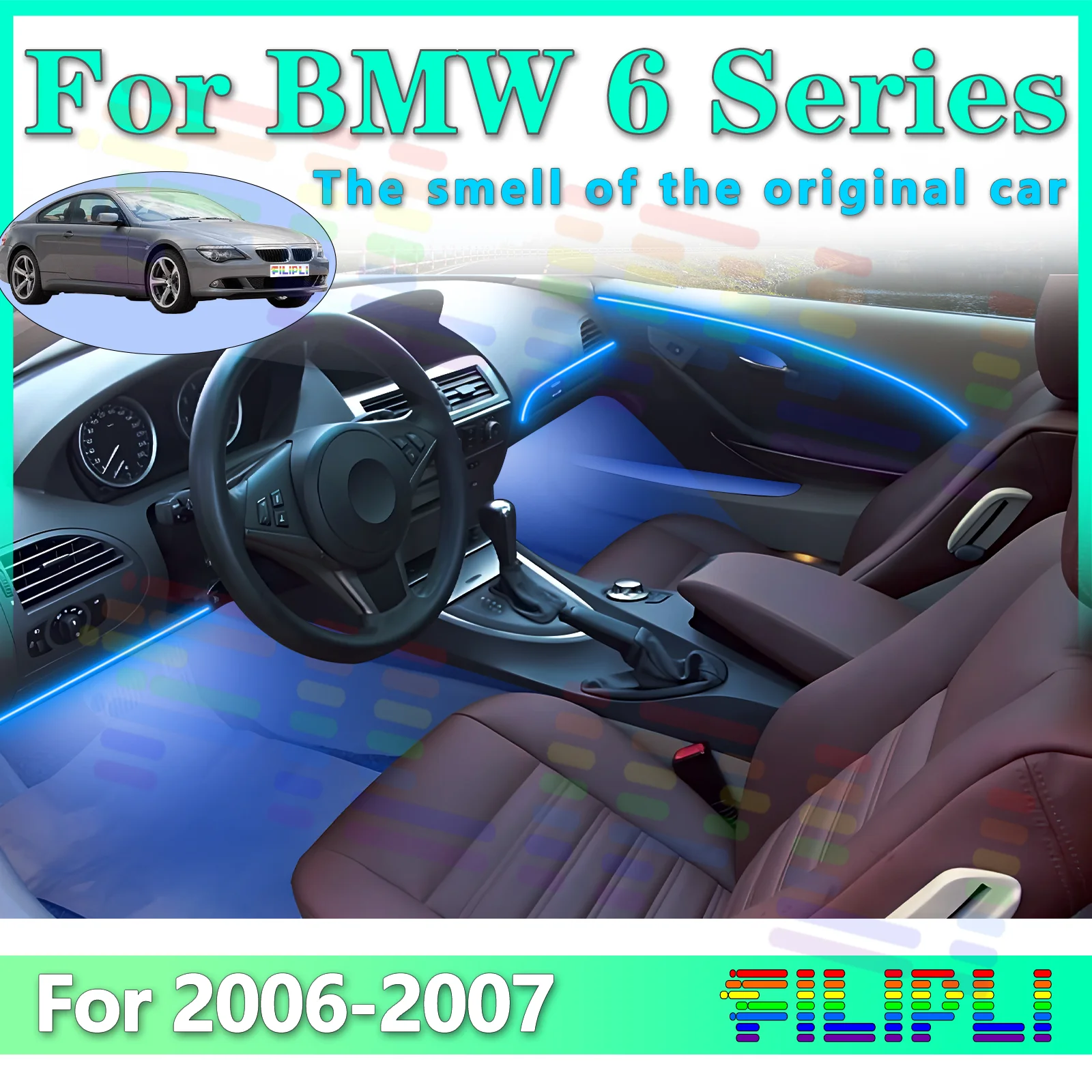 FILIPLI For BMW 6 Series E64 two door Interior Hidden LED Environmental Light APP Adjustable with Multiple Modes for Enhanced In
FILIPLI For BMW 6 Series E64 two door Interior Hidden LED Environmental Light APP Adjustable with Multiple Modes for Enhanced In