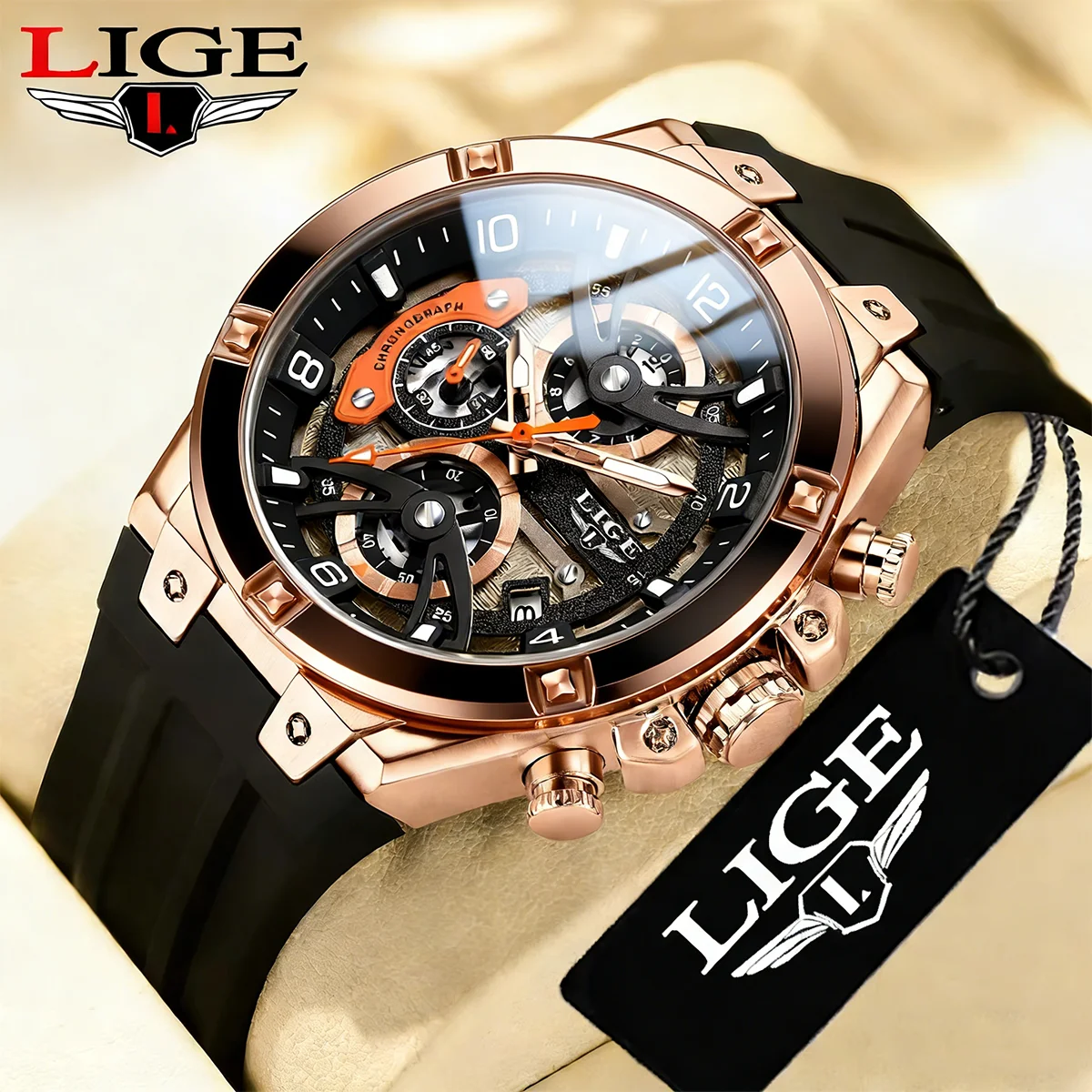LIGE Fashion Men Watch Soft Silicone Strap Waterproof Calendar Business Quartz Watches For Military Sports Chronograph Man Watch
LIGE Fashion Men Watch Soft Silicone Strap Waterproof Calendar Business Quartz Watches For Military Sports Chronograph Man Watch