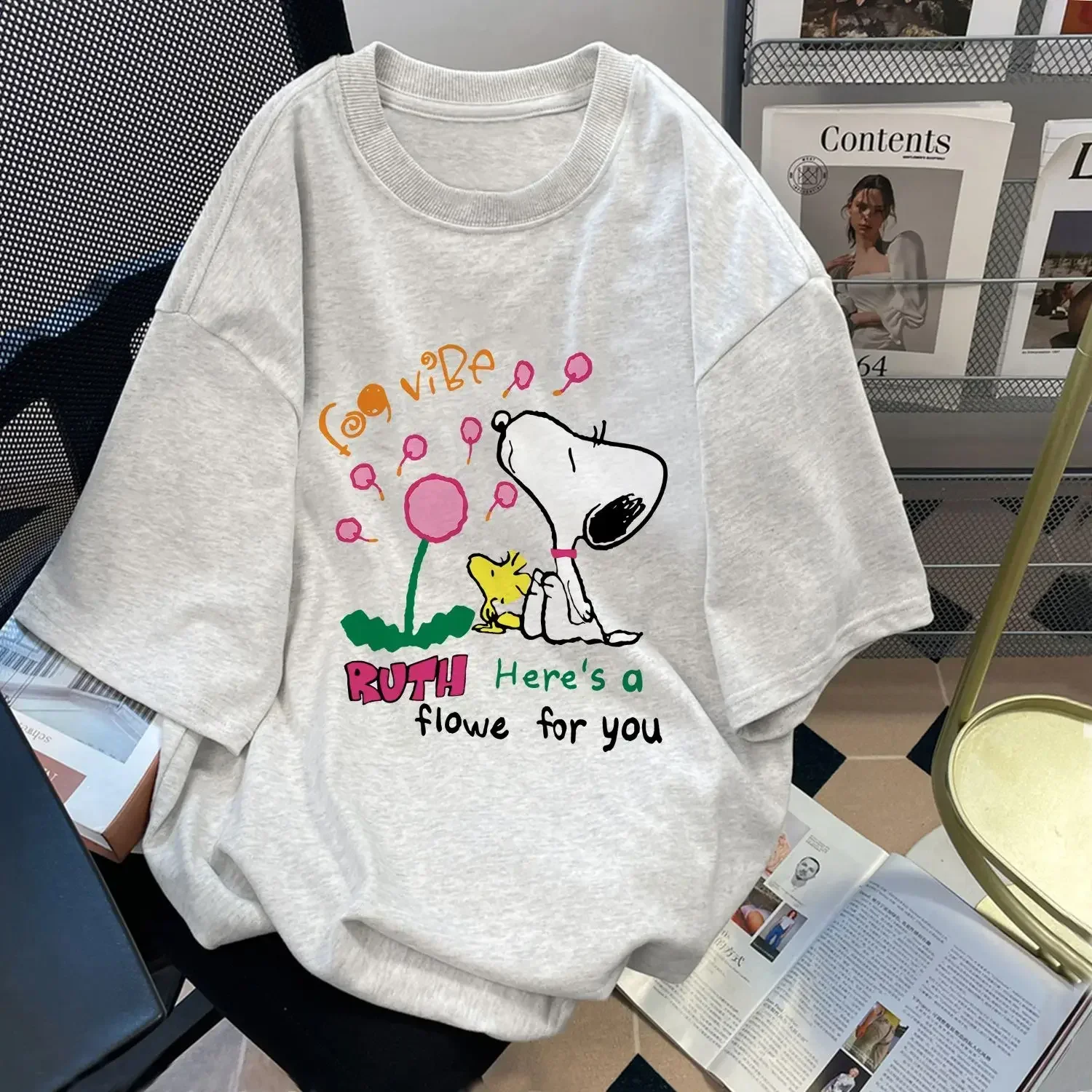 Snoopy Japanese Cartoon Short Sleeve T-Shirt Men's and Women's Cotton Summer New Student Top
Snoopy Japanese Cartoon Short Sleeve T-Shirt Men's and Women's Cotton Summer New Student Top