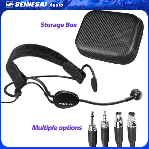 Micrófono de auriculares ME3, micrófono condensador hipercardioide para AKG Shure Senheiser, sistema transmisor inalámbrico para mochila