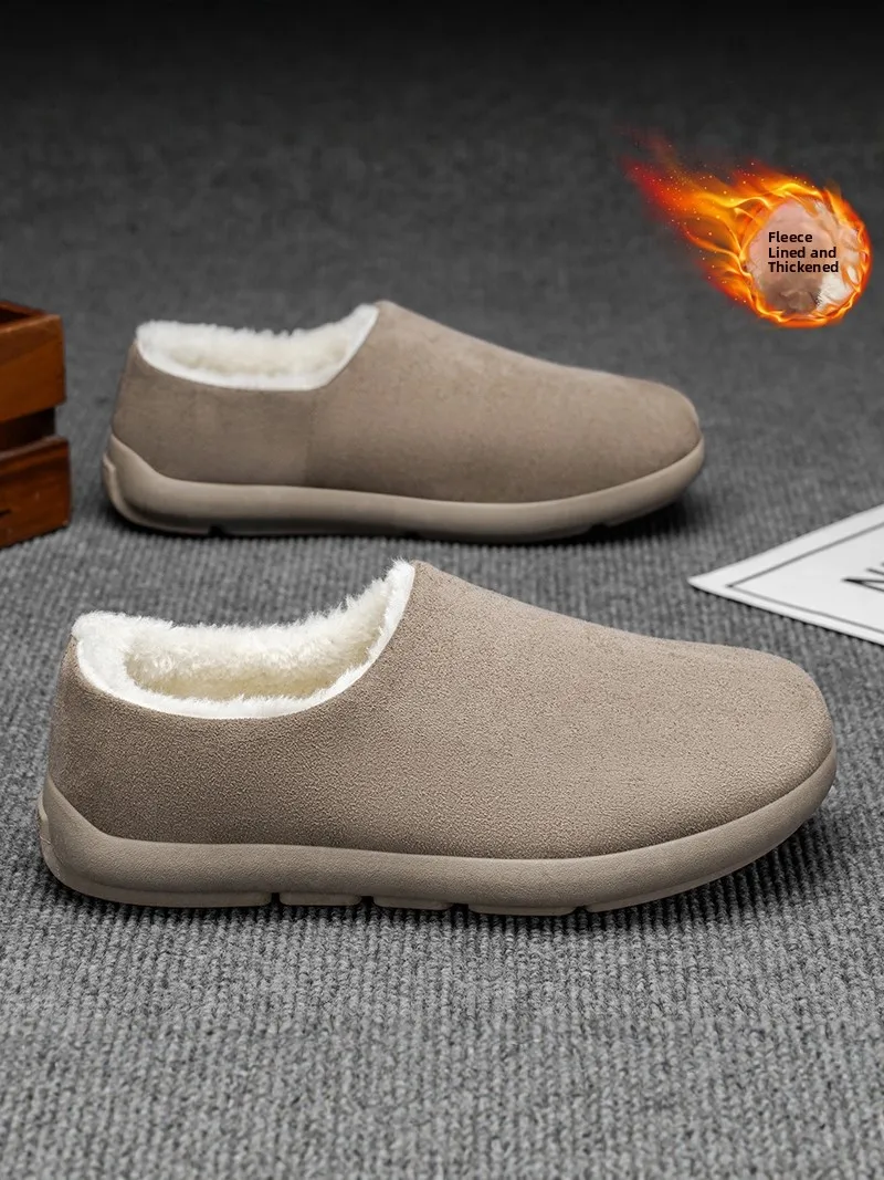 Warm Fleece Lined Snow Boots Men's Winter Casual Office Slip-On Soft Bottom Outdoor Leisure Cotton Shoes Birkenshoes
Warm Fleece Lined Snow Boots Men's Winter Casual Office Slip-On Soft Bottom Outdoor Leisure Cotton Shoes Birkenshoes