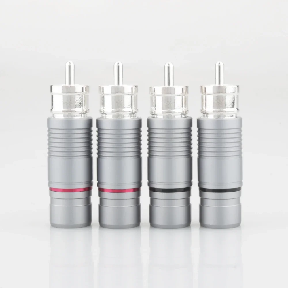 Audiocrast VD02S Silver Shadow audio RCA connectors plug with silver plated for Audio interconnect cable
Audiocrast VD02S Silver Shadow audio RCA connectors plug with silver plated for Audio interconnect cable