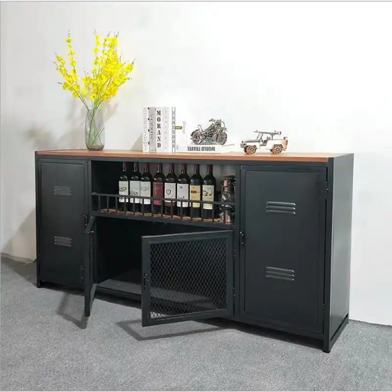 Wrought iron dining side cabinet solid wood old storage, multi-functional kitchen
Wrought iron dining side cabinet solid wood old storage, multi-functional kitchen