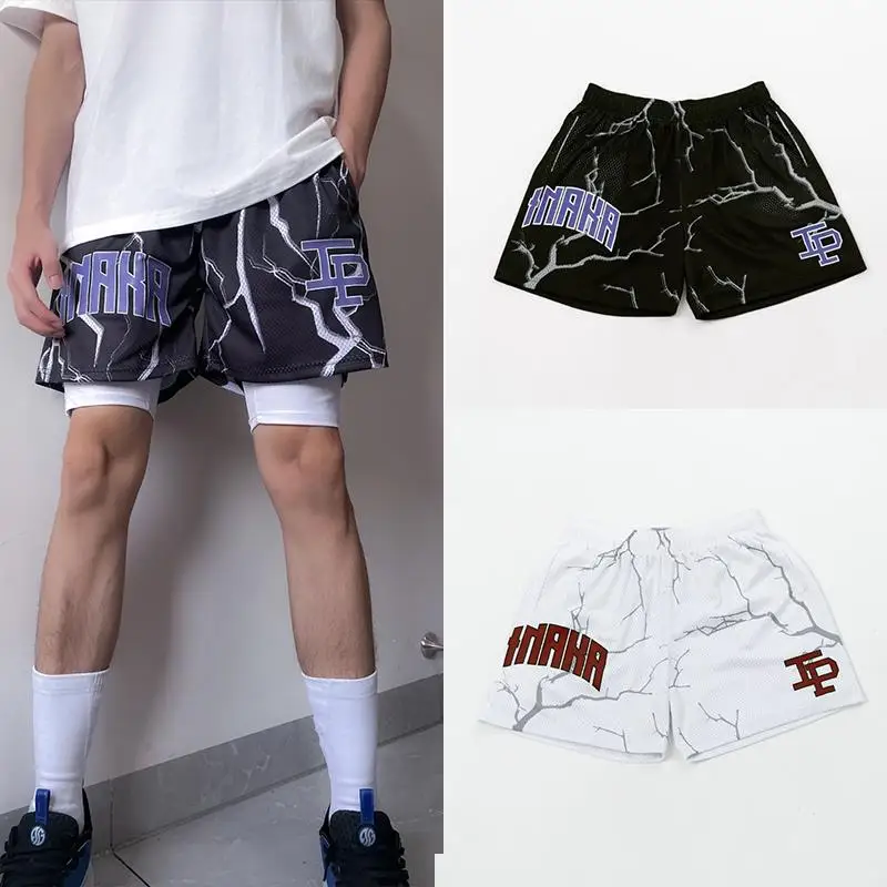 IP Trendy Brand Lightning Fake Two Pieces American Basketball Shorts Men's Fitness Training Sweatpants Quick-drying Summer Moto
IP Trendy Brand Lightning Fake Two Pieces American Basketball Shorts Men's Fitness Training Sweatpants Quick-drying Summer Moto