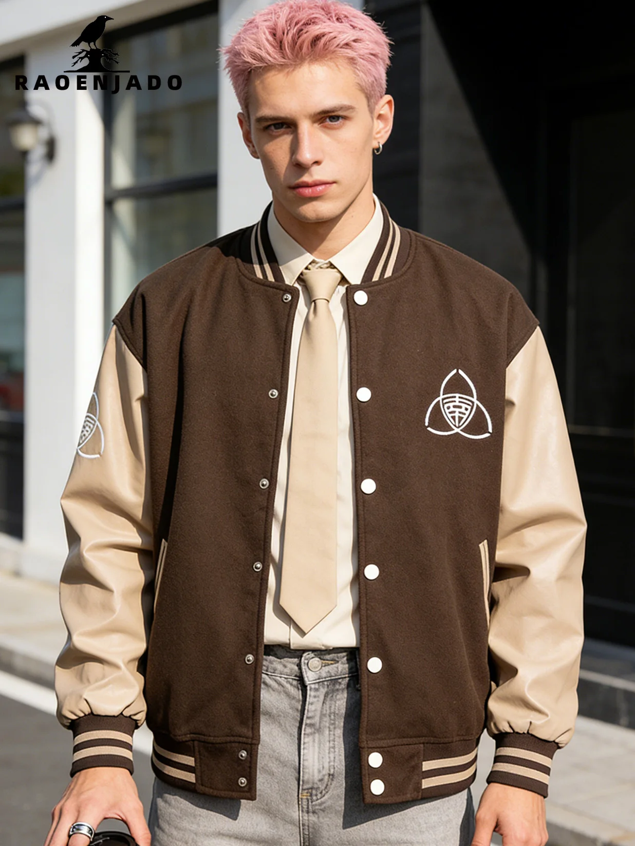 Men's Faux Leather Jacket Spring and Autumn Simplicity Loose Casual Coat Patchwork Style Embroidery Baseball Outerwear Unisex
Men's Faux Leather Jacket Spring and Autumn Simplicity Loose Casual Coat Patchwork Style Embroidery Baseball Outerwear Unisex