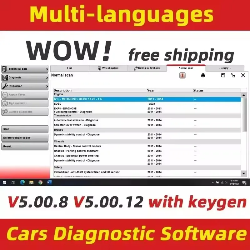 2024 Autocomunicadores + Del phis versión 2021 con keygen + W0W 5.0012 Software DS 150 OBD2 Compatible con herramienta de diagn
2024 Autocomunicadores + Del phis versión 2021 con keygen + W0W 5.0012 Software DS 150 OBD2 Compatible con herramienta de diagn
