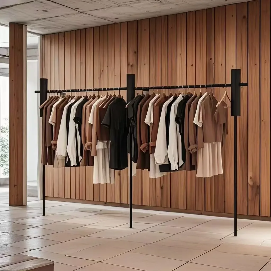 IronworkClothing Store Display Rack, Wall Display, Clothes Pole Men's And Women's Clothing Store, Bridal Store, Black Stainless
IronworkClothing Store Display Rack, Wall Display, Clothes Pole Men's And Women's Clothing Store, Bridal Store, Black Stainless