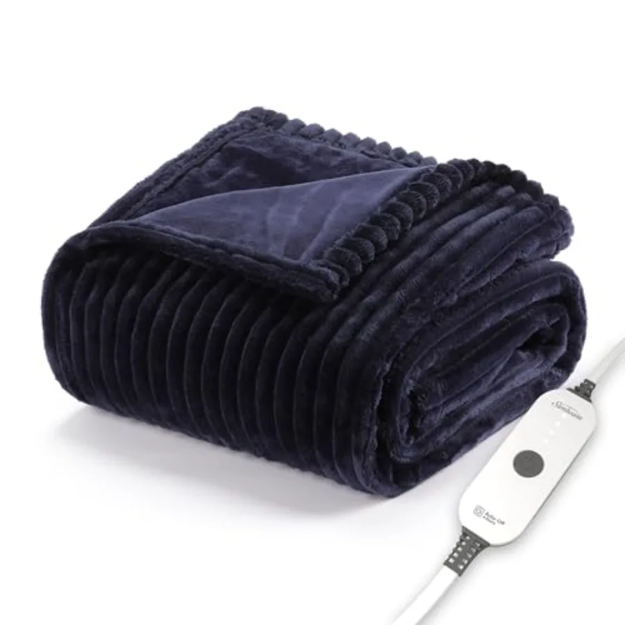 Royal Posh Velvet Heated Electric Blanket 50" x 60" 4 Heat Settings 4-Hour Auto Shut-Off Warming for Couch Fast Heating Machine
Royal Posh Velvet Heated Electric Blanket 50" x 60" 4 Heat Settings 4-Hour Auto Shut-Off Warming for Couch Fast Heating Machine