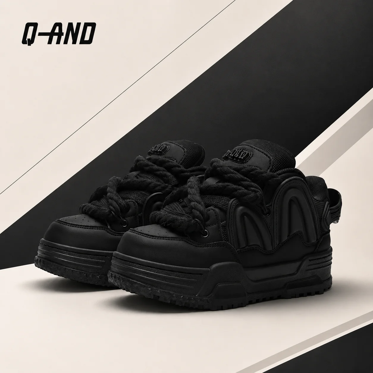 Q-AND Women All Black Chunky Platform Skate Sneakers, Triple Black Thick Height Increasing Sole Casual Walking Shoes, Wear Resistant Non Slip Rubber Outsole Streetwear Sports Footwear
Q-AND Women All Black Chunky Platform Skate Sneakers, Triple Black Thick Height Increasing Sole Casual Walking Shoes, Wear Resistant Non Slip Rubber Outsole Streetwear Sports Footwear