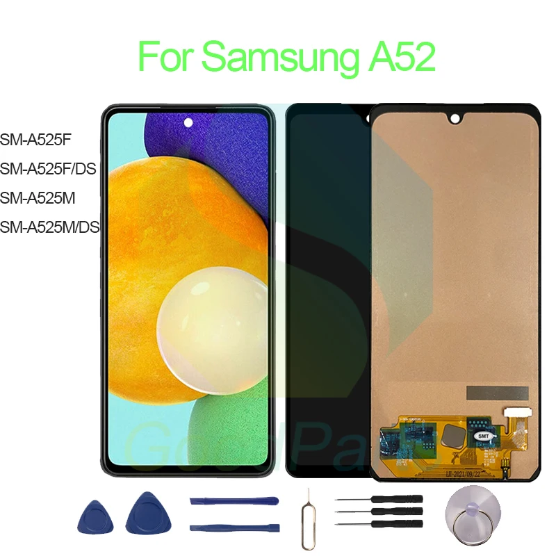 For Samsung A52 LCD Display Screen 6.5' SM-A525F, SM-A525F/DS, SM-A525M, SM-A525M/DS A52 Touch Digitizer Assembly Replacement
For Samsung A52 LCD Display Screen 6.5' SM-A525F, SM-A525F/DS, SM-A525M, SM-A525M/DS A52 Touch Digitizer Assembly Replacement