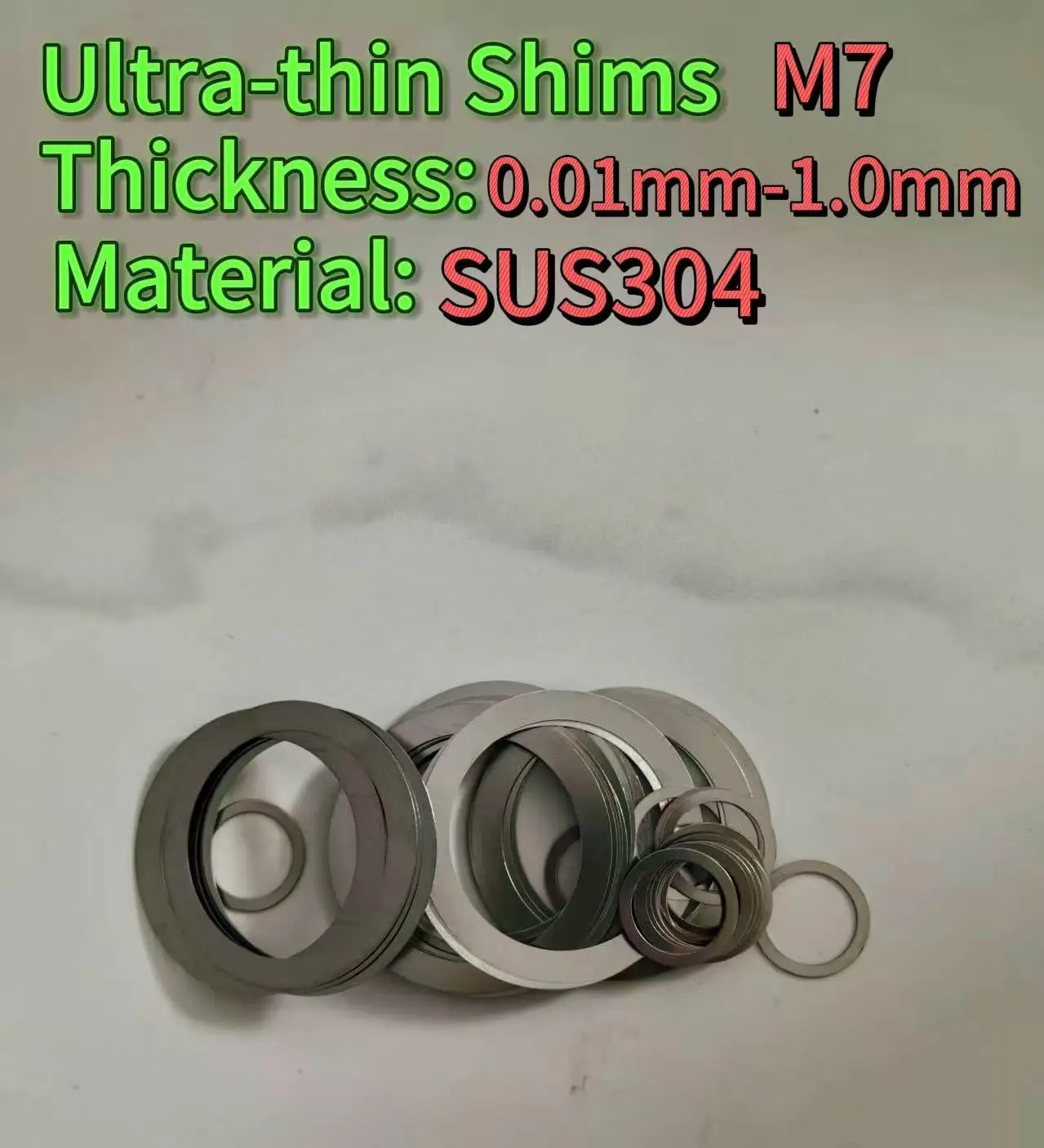 M7 DIN988 SUS304 Stainless Steel Adjusting Shim Washers Ultra-thin Plain Washer Flat Gaskets
M7 DIN988 SUS304 Stainless Steel Adjusting Shim Washers Ultra-thin Plain Washer Flat Gaskets