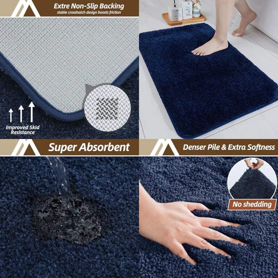 Bath Rugs for Bathroom Extra Thick- Anti-Slip Bath Mats Soft Plush Yarn Shaggy 100 Strong Mirco Polyeste Mat Living Room Bedroo
Bath Rugs for Bathroom Extra Thick- Anti-Slip Bath Mats Soft Plush Yarn Shaggy 100 Strong Mirco Polyeste Mat Living Room Bedroo