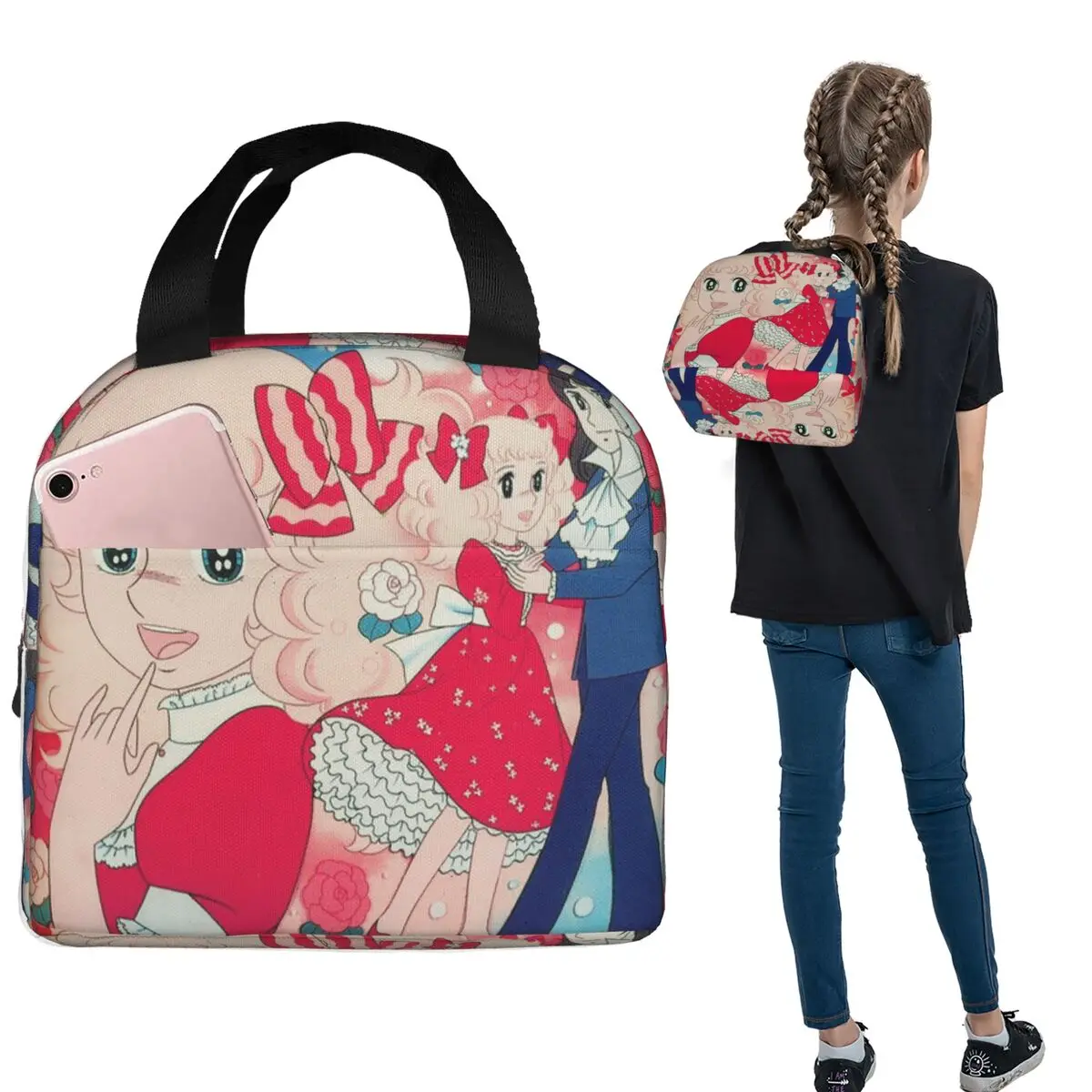 Happy Candy Candy Japan Anime Insulated Lunch Bag for Women Kids Leakproof Food Boxes Thermal Lunch Box Tote
Happy Candy Candy Japan Anime Insulated Lunch Bag for Women Kids Leakproof Food Boxes Thermal Lunch Box Tote