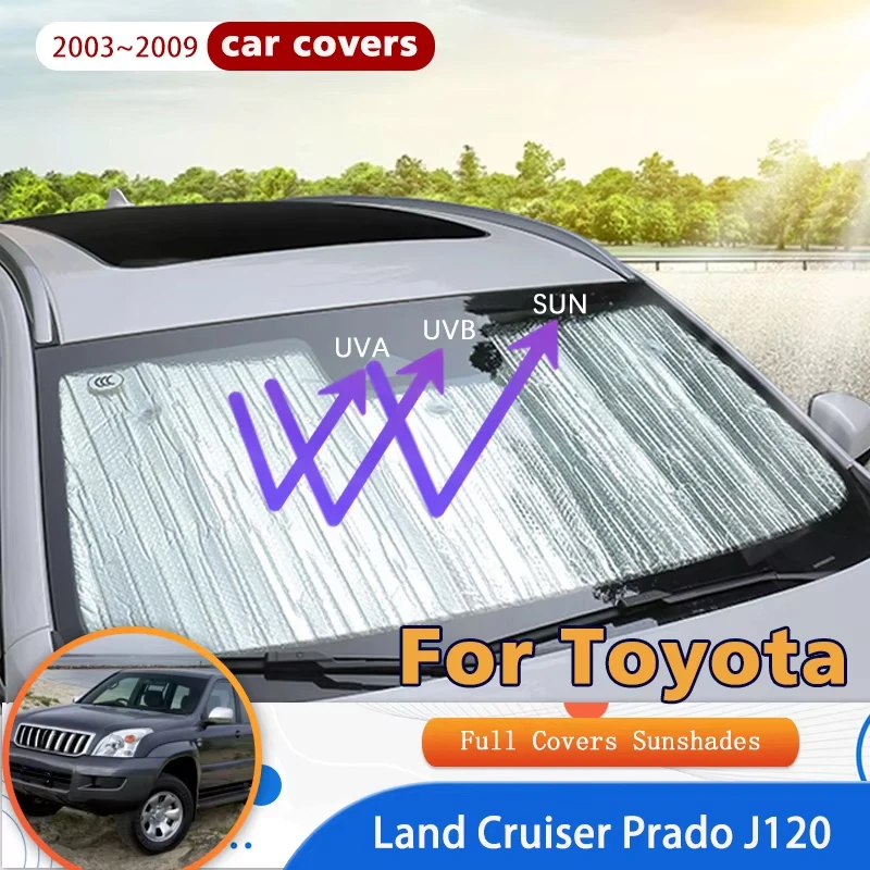 Car Full Coverage Sunshades For Toyota Land Cruiser Prado J120 2003~2009 Anti-UV Car Sunscreen Window Sunshade Cover Accessories
Car Full Coverage Sunshades For Toyota Land Cruiser Prado J120 2003~2009 Anti-UV Car Sunscreen Window Sunshade Cover Accessories