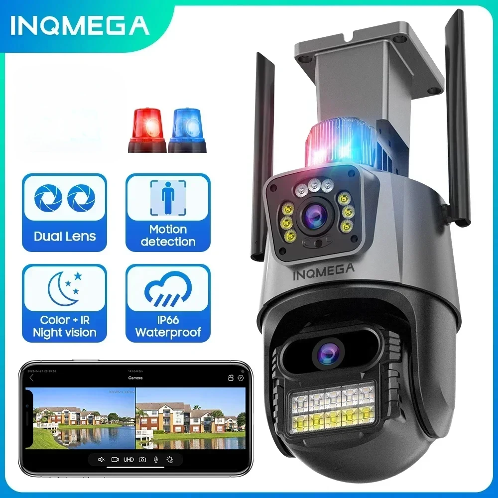 INQMEGA PTZ WiFi Camera Outdoor Dual Screen Color Night Vision Security Camera Automatic Tracking Linked Light Alarm ICSEE
INQMEGA PTZ WiFi Camera Outdoor Dual Screen Color Night Vision Security Camera Automatic Tracking Linked Light Alarm ICSEE