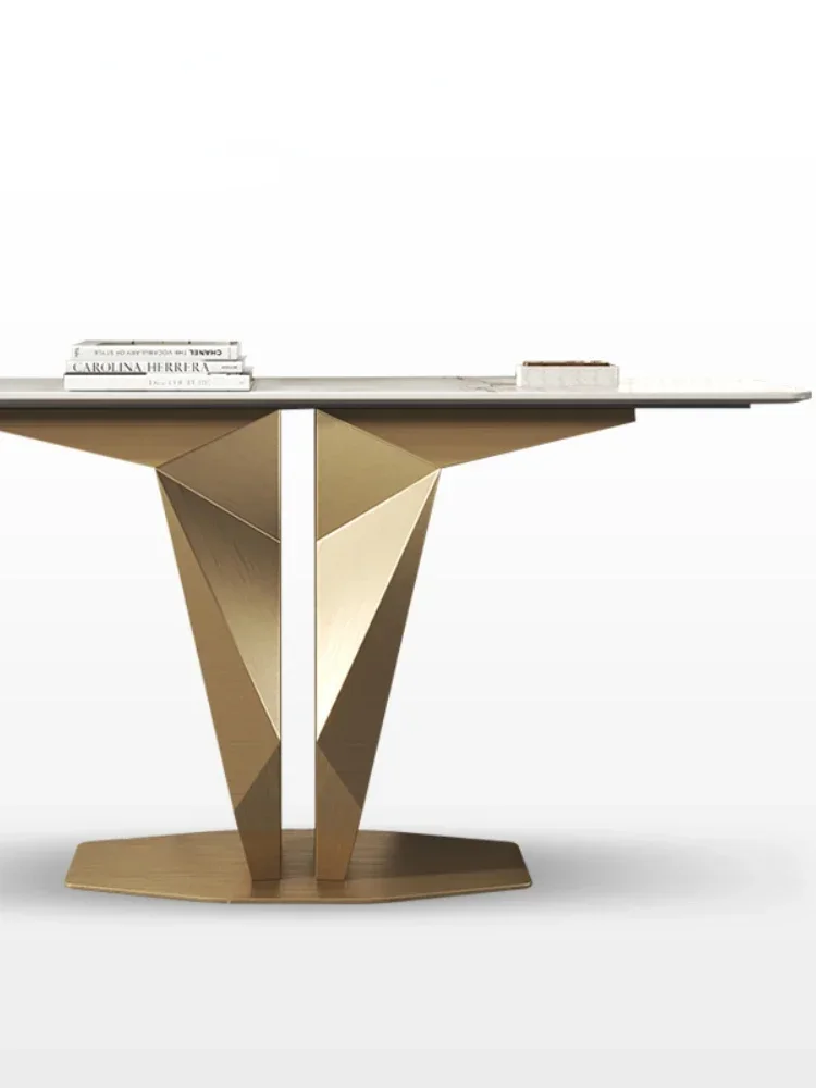Italian Stone Plate Console Simple Modern Light Luxury Doorway Front Door Metal Console Tables
Italian Stone Plate Console Simple Modern Light Luxury Doorway Front Door Metal Console Tables