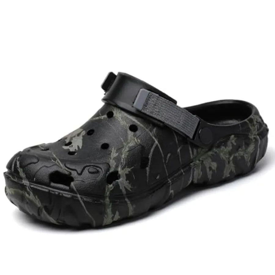 CERYTHRINA Camo Clogs for Men and Women Lightweight EVA Garden Shoes with Adjustable Heel Strap, Slip-Resistant Quick-Dry Slip-
CERYTHRINA Camo Clogs for Men and Women Lightweight EVA Garden Shoes with Adjustable Heel Strap, Slip-Resistant Quick-Dry Slip-