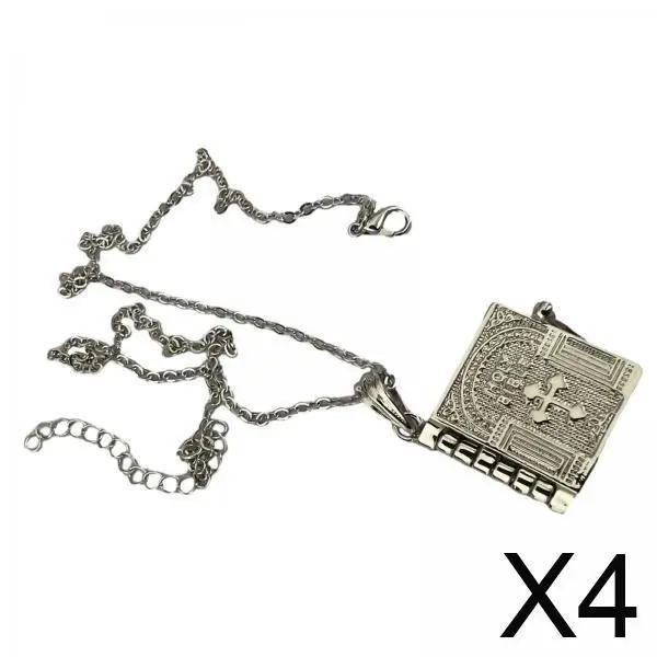 Модное ожерелье с креативным кулоном из Библии из сплава, прямоугольная цепочка для свитера, ювелирные изделия для поездок на работу, свадьбу, женщины и мужчины
Модное ожерелье с креативным кулоном из Библии из сплава, прямоугольная цепочка для свитера, ювелирные изделия для поездок на работу, свадьбу, женщины и мужчины