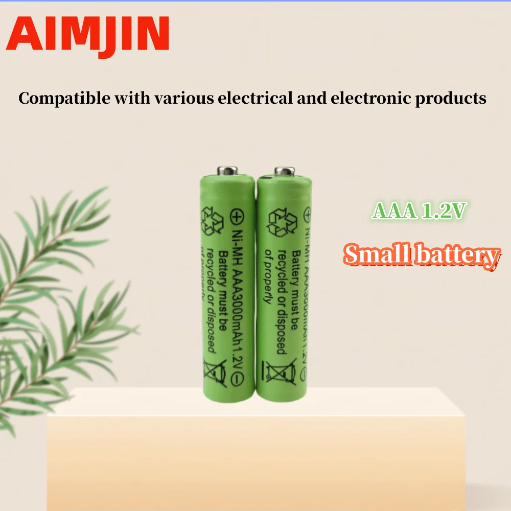 100% New 1.2V AAA 3000mAh Ni-MH Rechargeable Battery Cell for MP3 RC Toys Led Flashlight Microphone
100% New 1.2V AAA 3000mAh Ni-MH Rechargeable Battery Cell for MP3 RC Toys Led Flashlight Microphone