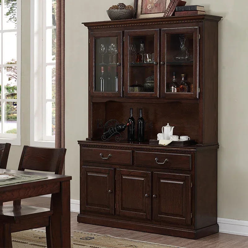 D06American side cabinet, all solid wood wine cabinet, guest restaurant with door red oak cabinet
D06American side cabinet, all solid wood wine cabinet, guest restaurant with door red oak cabinet