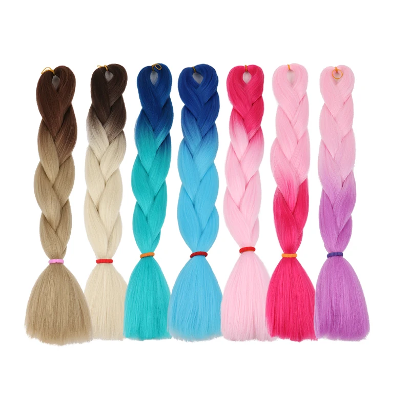 5 Packs 24inch Synthetic Jumbo Crochet Braids Extensions Ombre Color Soft Braiding Hair for Wear
5 Packs 24inch Synthetic Jumbo Crochet Braids Extensions Ombre Color Soft Braiding Hair for Wear