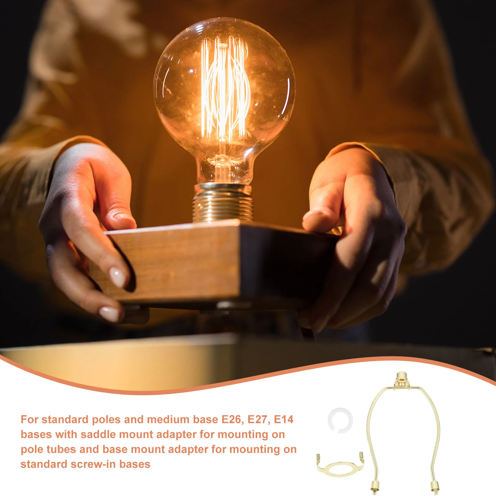 1Set Lamp Harp Heavy Duty Lamp Shade Holder Bracket 6 Inch for Standard Poles E26 E27 E14 Base Lampshade Adapter DIY Lighting
1Set Lamp Harp Heavy Duty Lamp Shade Holder Bracket 6 Inch for Standard Poles E26 E27 E14 Base Lampshade Adapter DIY Lighting