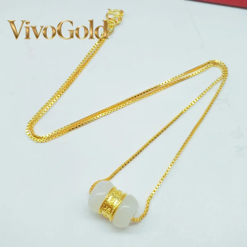 VivoGold Женский кулон из чистого золота 9999 пробы (24K) с нефритом, модный кулон-бусина для ожерелья, инкрустированный золотом и нефритом, для женщин
VivoGold Женский кулон из чистого золота 9999 пробы (24K) с нефритом, модный кулон-бусина для ожерелья, инкрустированный золотом и нефритом, для женщин