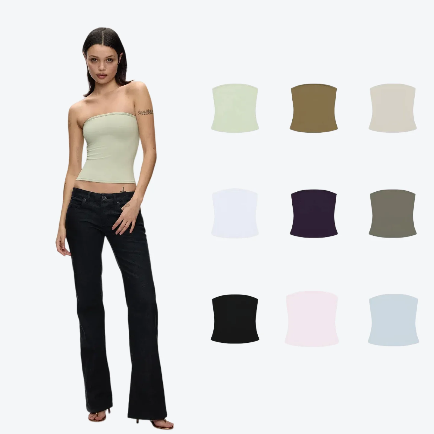 Tank chest women's tight wrap waist slim high elastic chest wrap inner top
Tank chest women's tight wrap waist slim high elastic chest wrap inner top