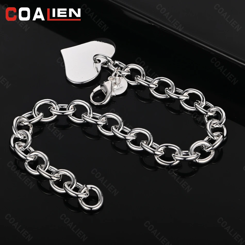 COALIEN стерлингового серебра 925, глянцевое сердце, брендовый браслет-цепочка, женский очаровательный праздничный подарок, вечерние украшения
COALIEN стерлингового серебра 925, глянцевое сердце, брендовый браслет-цепочка, женский очаровательный праздничный подарок, вечерние украшения
