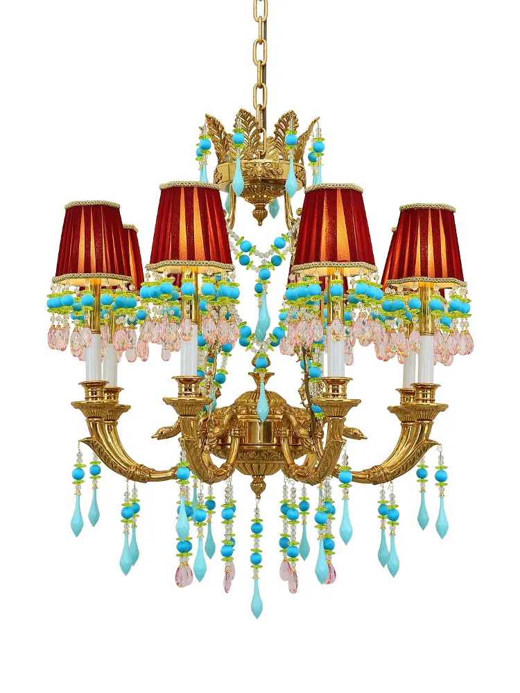 Crystal chandelier luxury atmosphere bedroom warm romantic lamps
Crystal chandelier luxury atmosphere bedroom warm romantic lamps