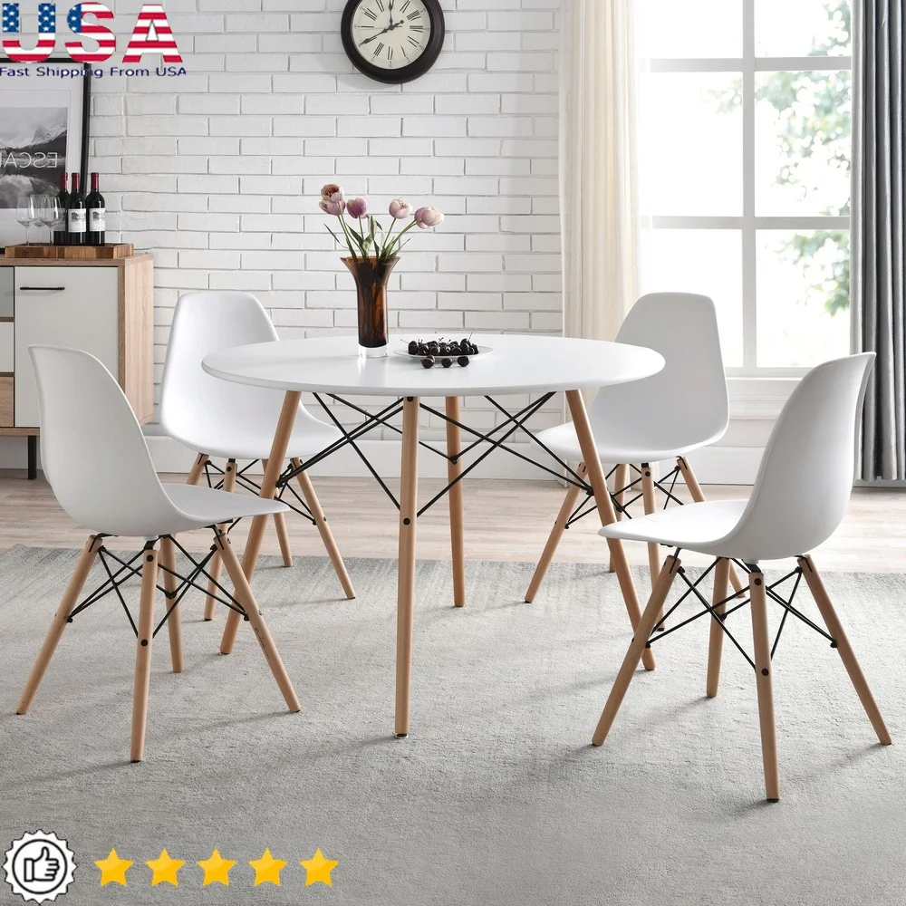 Mid-Century Modern Dining Chair Set of 4 Easy Assembly Durable Beech Wood Legs Indoor Dining Room Furniture Plastic Seat
Mid-Century Modern Dining Chair Set of 4 Easy Assembly Durable Beech Wood Legs Indoor Dining Room Furniture Plastic Seat