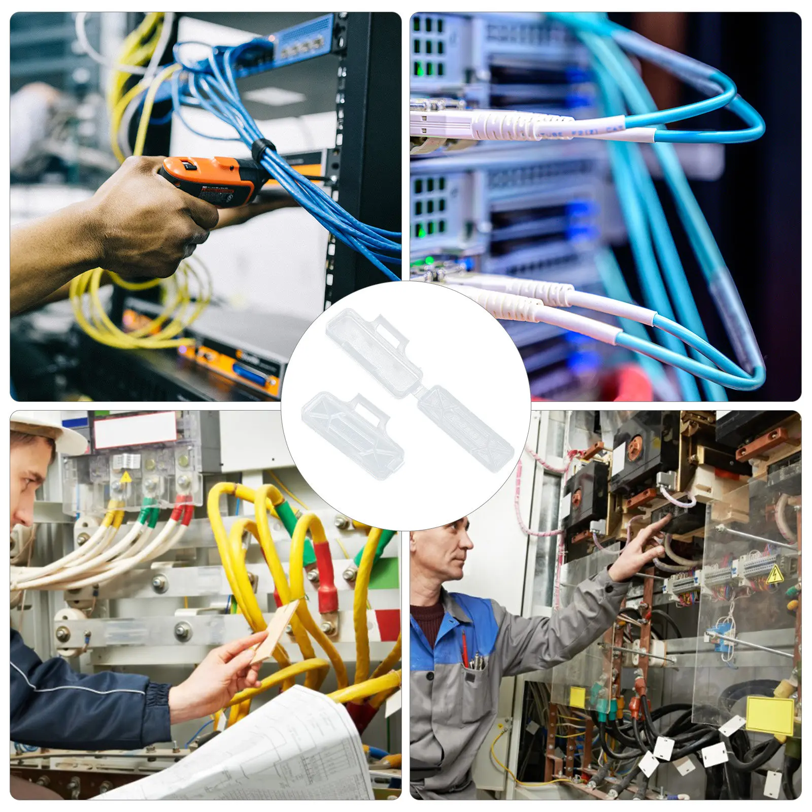 100 шт. прозрачных коррозионностойких пластиковых бирок-держателей для кабелей и проводов, для использования с механическим оборудованием
100 шт. прозрачных коррозионностойких пластиковых бирок-держателей для кабелей и проводов, для использования с механическим оборудованием