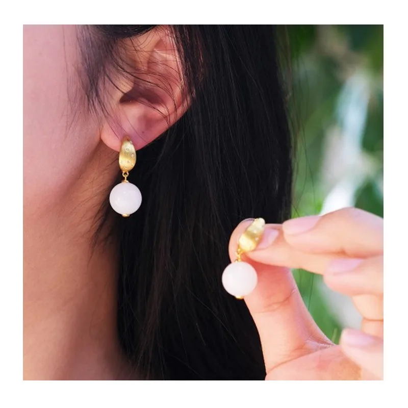 Gold Dot Diamond Earrings Air Holder Accessories Handmade Materials Jade Round Bead Earrings Earrings Pendant Holder Earrings
Gold Dot Diamond Earrings Air Holder Accessories Handmade Materials Jade Round Bead Earrings Earrings Pendant Holder Earrings