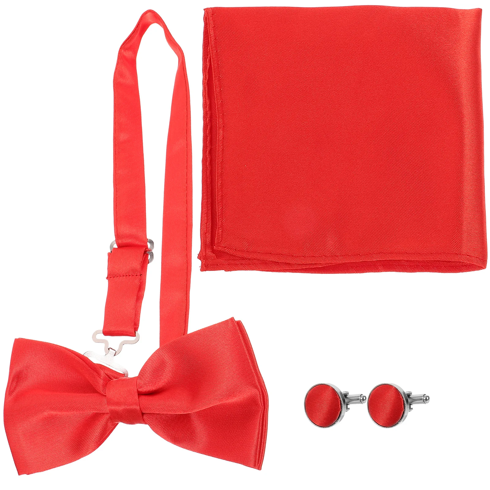 Men Tuxedo Satin Bow Tuxedo Buttons Tie Cufflinks Pocket Square Red Groom H kerchief Bow Tie Set Studs H kerchief Formal
Men Tuxedo Satin Bow Tuxedo Buttons Tie Cufflinks Pocket Square Red Groom H kerchief Bow Tie Set Studs H kerchief Formal