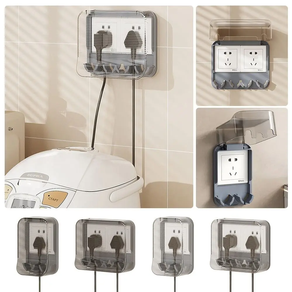 Punch-free Socket Waterproof Cover with Storage Rack Opens and Closes At 90 Degrees Kitchen Plug Storage Transparent
Punch-free Socket Waterproof Cover with Storage Rack Opens and Closes At 90 Degrees Kitchen Plug Storage Transparent