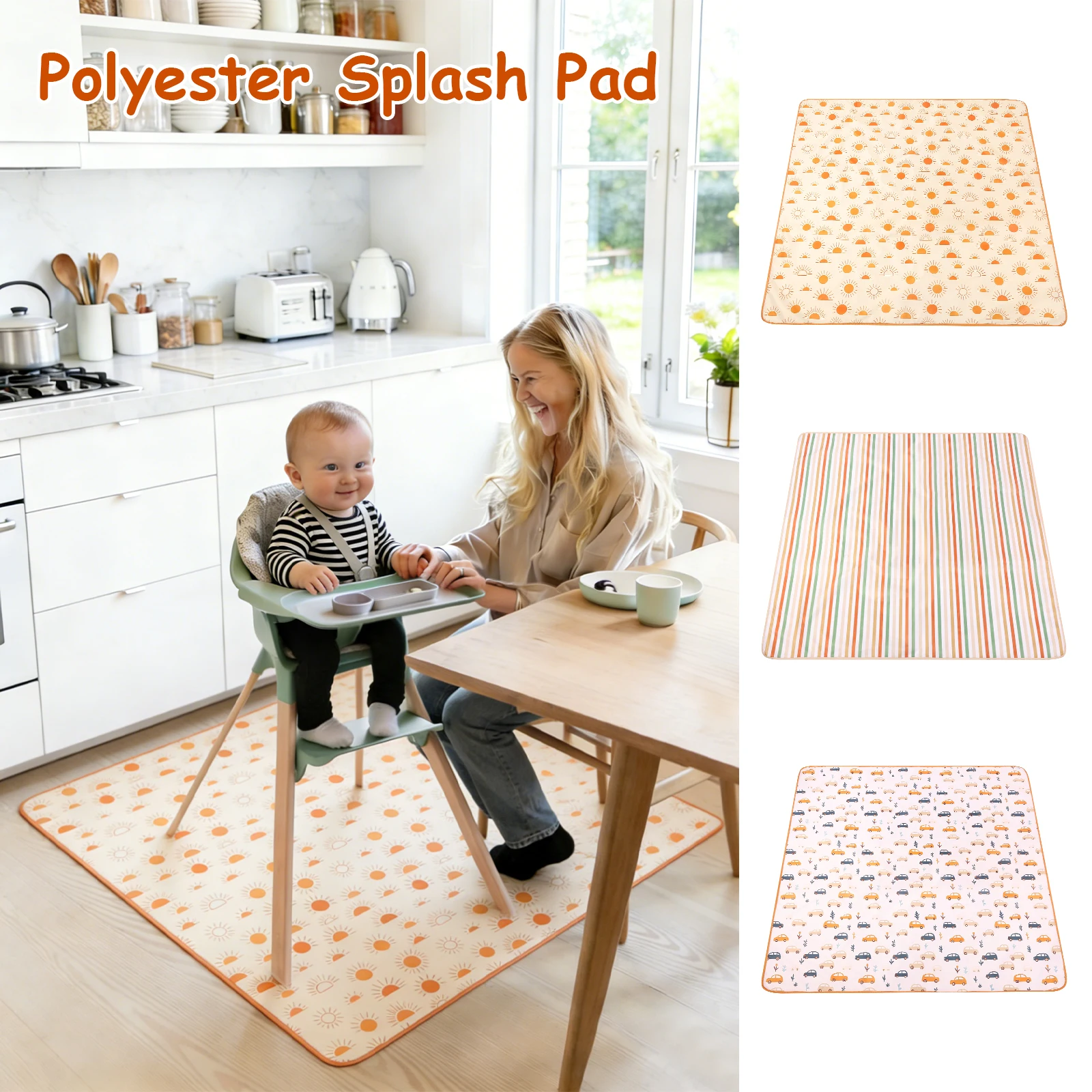 Baby High Chair Splat Mat Portable Baby Dining Chair Mat Waterproof Spill Mat Anti-Slip Floor Protector Multi-purpose Splash Mat
Baby High Chair Splat Mat Portable Baby Dining Chair Mat Waterproof Spill Mat Anti-Slip Floor Protector Multi-purpose Splash Mat