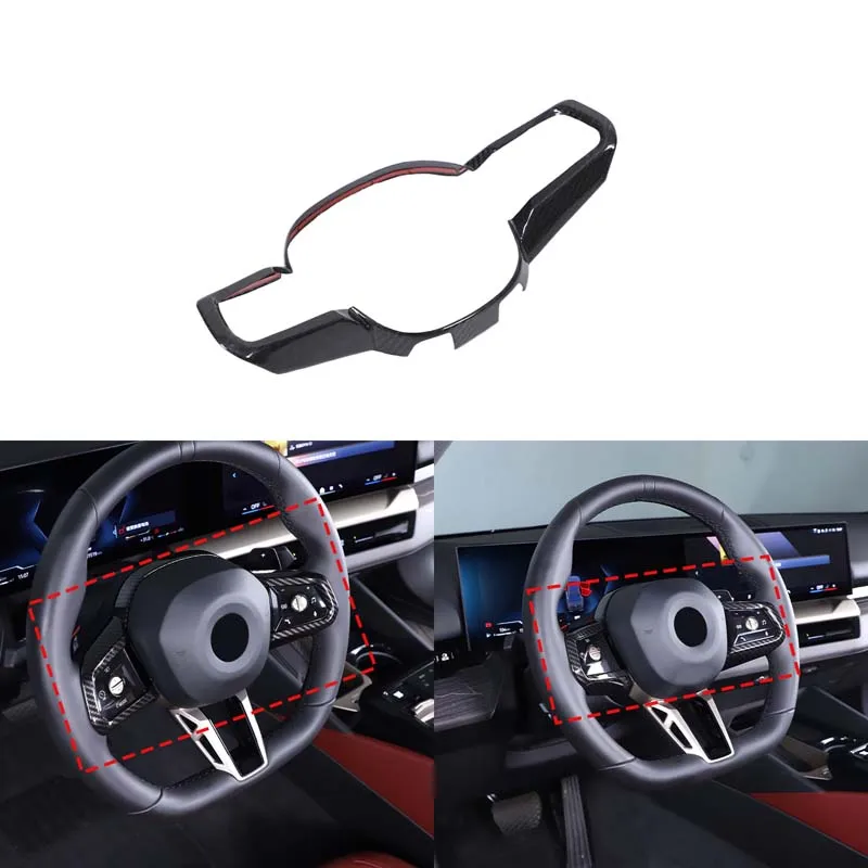 1Pcs Real Carbon Fiber For BMW 5 Series G60 2024+ Car steering wheel frame decorative sticker Car accessories (sports version)
1Pcs Real Carbon Fiber For BMW 5 Series G60 2024+ Car steering wheel frame decorative sticker Car accessories (sports version)