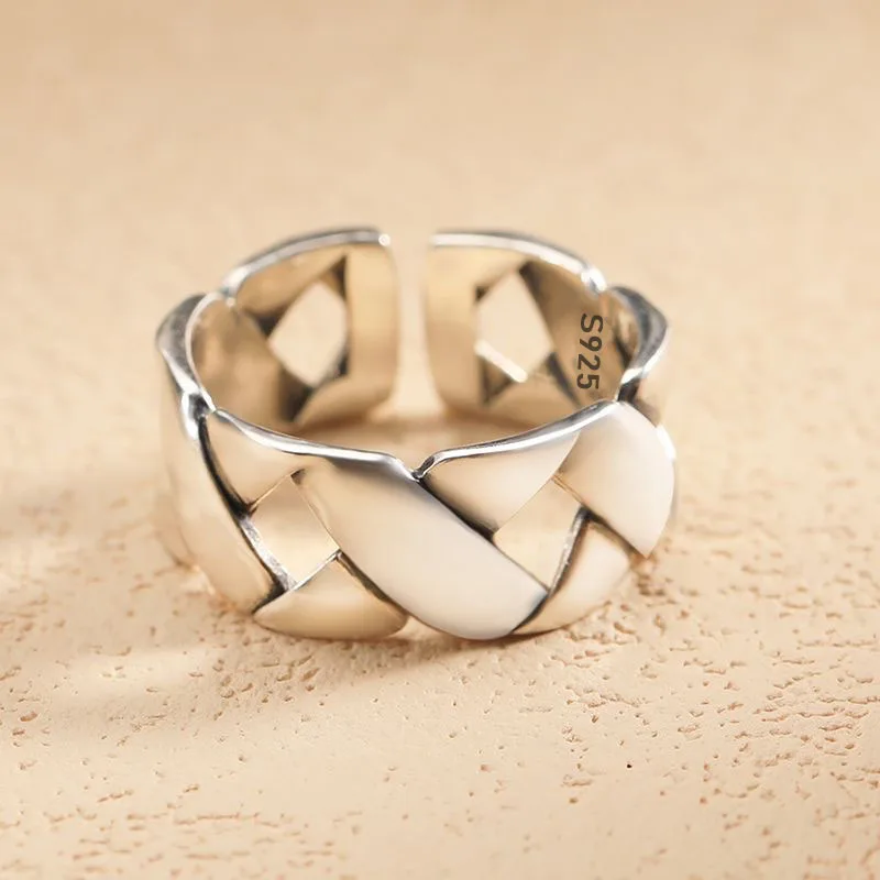 925 Sterling Silver Rings for Women Men Couple Minimalist Handmade Simple Web Ring Party Jewelry Gift Prevent Allergy
925 Sterling Silver Rings for Women Men Couple Minimalist Handmade Simple Web Ring Party Jewelry Gift Prevent Allergy