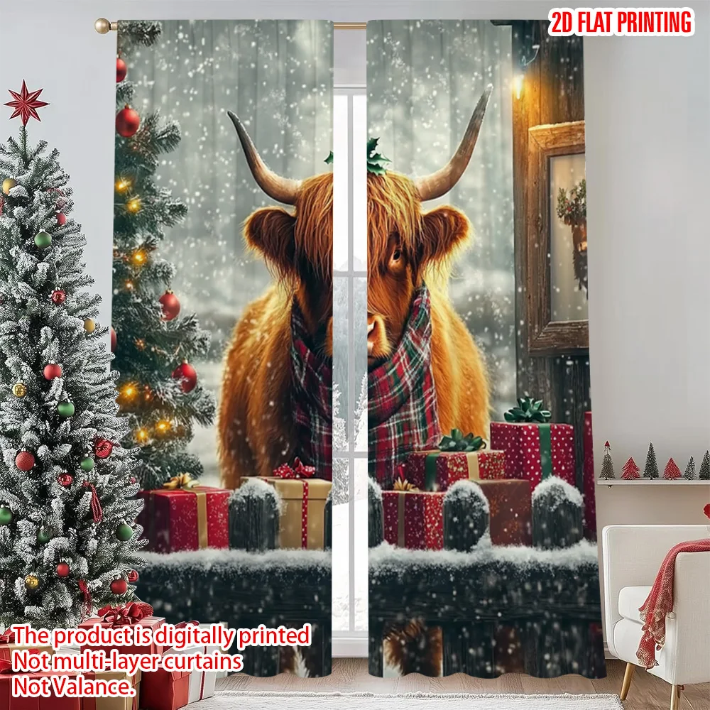 2pcs 2D flat printing Merry Christmas Popular Drapes Cozy Farm Christmas Scene Versatile Durable Polyester Without Electricity
2pcs 2D flat printing Merry Christmas Popular Drapes Cozy Farm Christmas Scene Versatile Durable Polyester Without Electricity