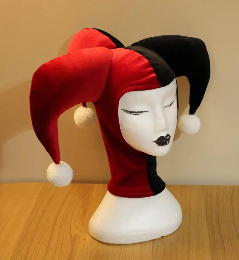 Jester Cosplay Triangle Hat Renaissance Clown Cop Harley Red Black Hat
Jester Cosplay Triangle Hat Renaissance Clown Cop Harley Red Black Hat