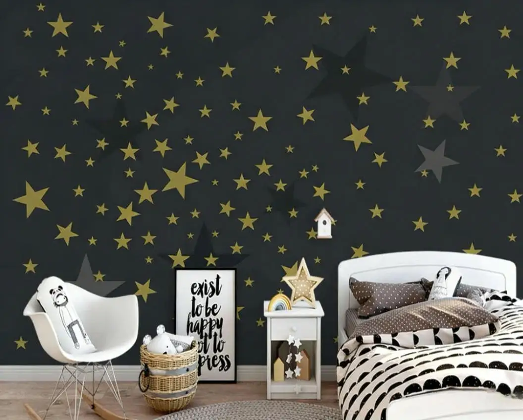 Customized 3d wallpaper modern cartoon stars and moon hot air balloon painting children's room boy room background painting
Customized 3d wallpaper modern cartoon stars and moon hot air balloon painting children's room boy room background painting