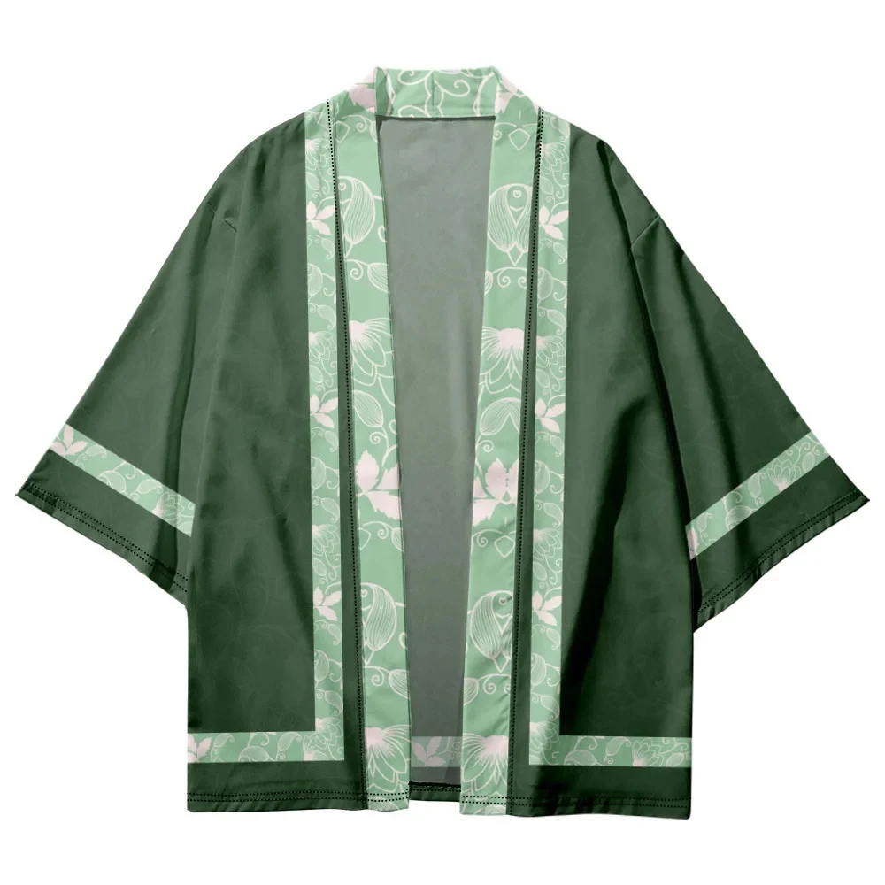 Green Kimono 2026 Summer Beach Geometric Print Japanese Samurai Kimono Fashion Men Women Cardigan Haori Obi Oversized Tops
Green Kimono 2026 Summer Beach Geometric Print Japanese Samurai Kimono Fashion Men Women Cardigan Haori Obi Oversized Tops